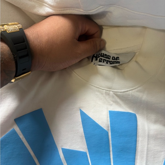 House of Errors 1st edition Men's Eye Graphic Tee - White and Blue - Picture 2 of 6